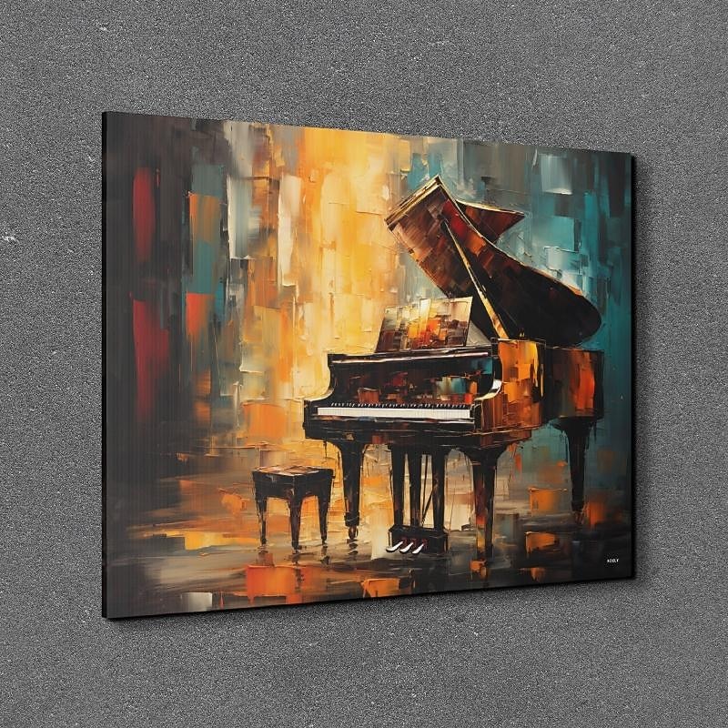 pittura a olio astratta per pianoforte fatta a mano su tela di arte della parete pianoforte pittura di arte arte della parete pciture per i musicisti pianista pittura a olio di opere d'arte pianoforte del 2026 a $87.99 –P10