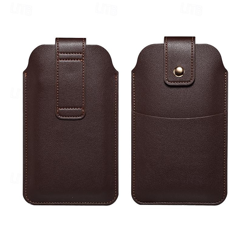 Funda con bucle para teléfono móvil para hombre, cinturón, bolso de cintura, accesorios, bolso de cuero pu, billetera para teléfono, cinturón vintage, funda protectora para teléfono móvil 2025 - $16.99 –P7