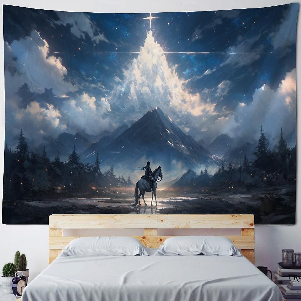 natura wiszące gobelin wall art duży gobelin mural wystrój fotografia tło koc kurtyna strona główna sypialnia salon dekoracja północne światło aurora 2025 - $16.99 –P6