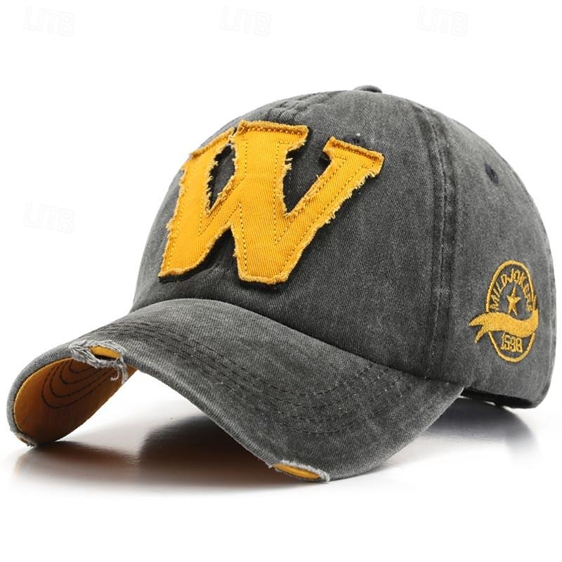 Bărbați Șapcă de baseball Palarie de soare Căciulă de camioner Negru Kaki 100% bumbac Brodat Modă Casual Stradă Zilnic Peteci Scrisă Ajustabile Cremă Cu Protecție Solară Respirabil 2025 - $7.99 –P1