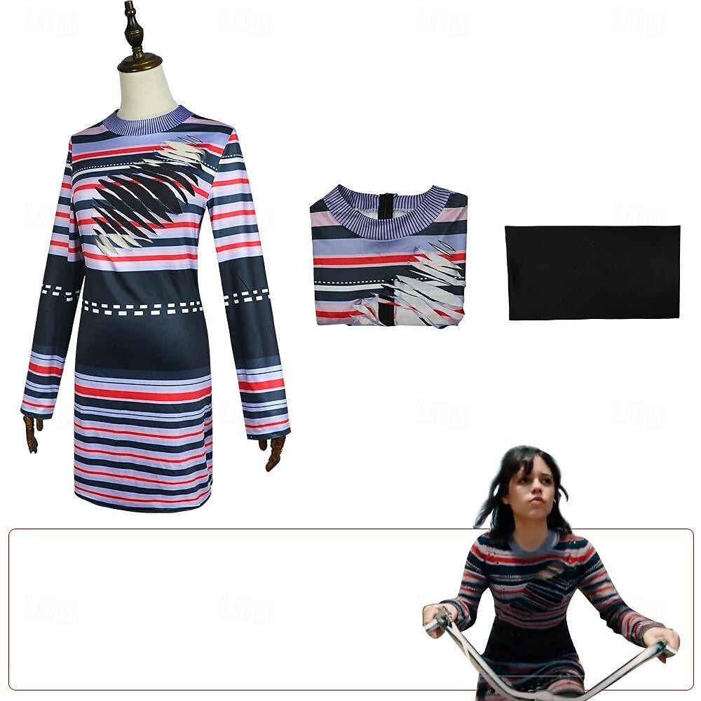Beetlejuice 2 horor Astrid Šaty Dospělé Dámské Cosplay kostým Na den Karneval Jednoduchý karnevalový kostým 2025 - $50.99 –P2