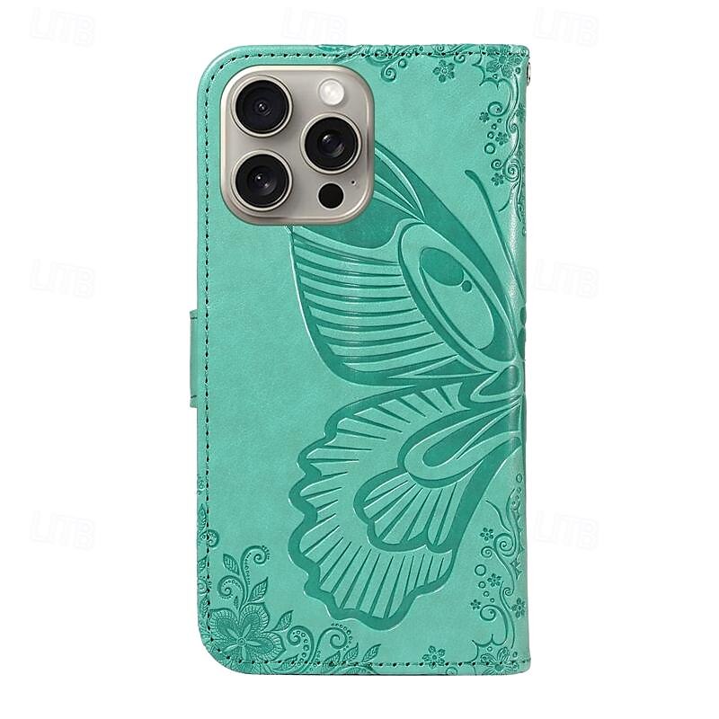 telefone Capinha Para iPhone 16 iPhone 15 Pro Max Plus iPhone 14 13 12 11 Pro Max Plus Mini SE Capa traseira Com Suporte Magnética com pulseira Borboleta Retro TPU Couro PU de 2025 por $15.99 –P2