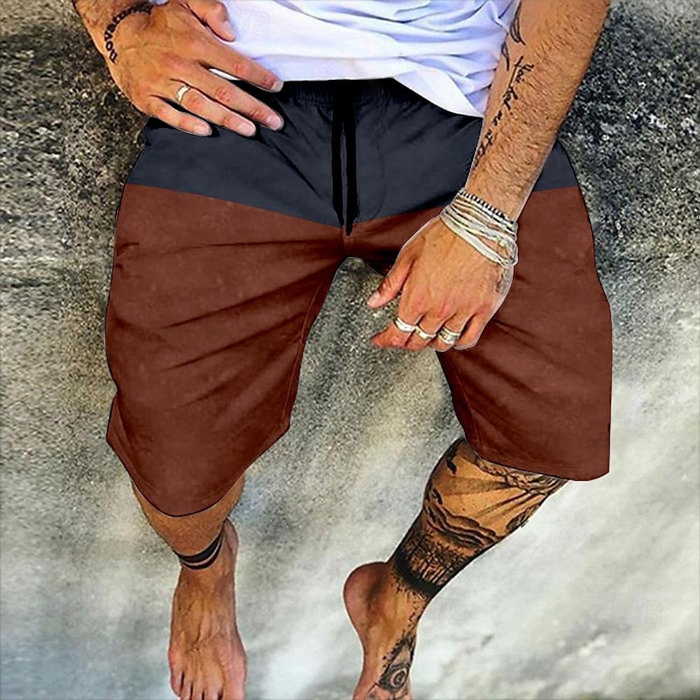 Herre Shorts Sommershorts Strandshorts Elastisk midje Trykt mønster Grafiske trykk Utendørs Knelengde Daglig Strand Hawaiisk Designer 1 2 Mikroelastisk 2025 - $23.99 -P3
