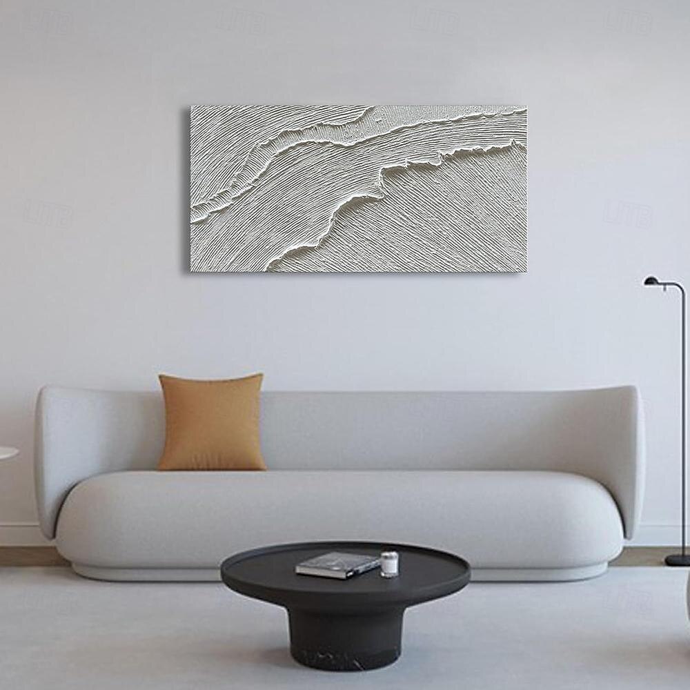 peinture à l'huile faite à la main toile mur art décoration moderne simple texture abstraite blanc pour la décoration intérieure roulé sans cadre peinture non étirée de 2025 ? $91.99 –P3