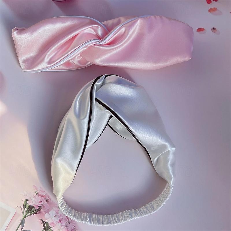 Real Mulberry Silk Headband for Women Elastic Silky Head Band for Thick, Curly Hair Non Slip, No Crease Fashion Headband  Silk Headband for Sleeping, Hair Band for Washing Face 2026 - $6.99 –P2