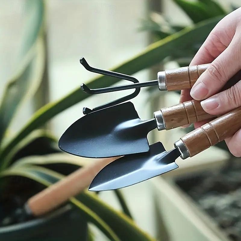 3-Piece Deluxe Garden Tool Set - Lightweight Aluminum Shovel & Rake for Succulent Plants Flower Beds & Loose Soil - Ergonomic Handle Ideal for Compact Gardening Needs 2025 - $6.99 –P3