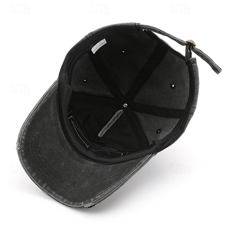 Herre Baseballcaps Solhatt Trucker Hat Svart Gul Bomull Broderi Mote Fritid Gate Daglig Bokstaver Justerbare Solkrem Pustende 2025 - $8.99 –P3