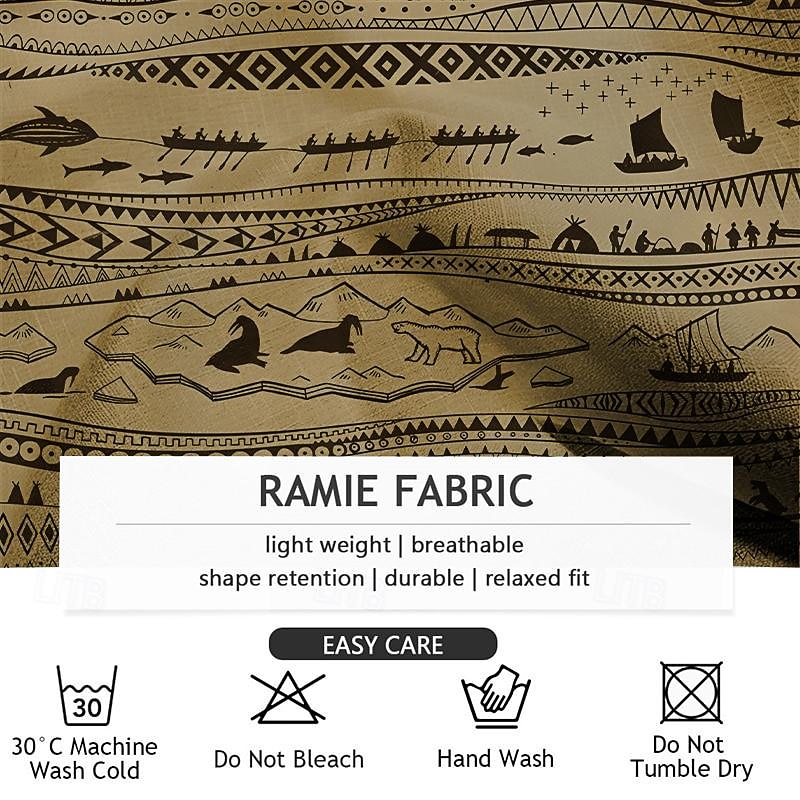 Per uomo Stampa Pantaloni casual Misura del girovita medio Hawaiano Stile Etnico Vacanza Gamba Dritta Estate Primavera Stampa 3D Blu Marrone Verde del 2026 a $27.99 –P3