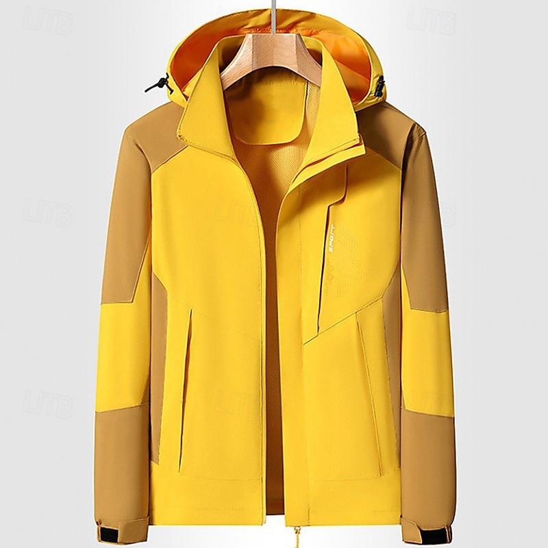 Per uomo Giacca da sci All'aperto Color Block Impermeabile Antivento Felpa con cappuccio Cappotto di neve Cappotto da sci Viaggi Nero Giallo Blu Cachi del 2025 a $39.99 –P2