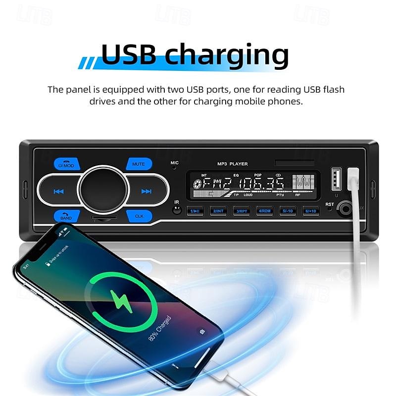 1din DAB 12V Car Radio Autoradio Bluetooth/FM/USB/SD/AUX-in Stereo AI Voice Colorful Lights In-dash Car MP3 Player D3300 2025 - $87.99 –P7