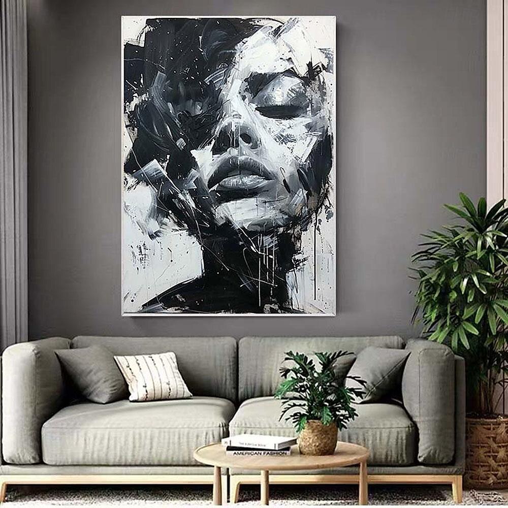 abstrakte Dame Malerei handgemalte Frau Gesicht Ölgemälde Kunstwerk Frau Leinwand Dekor handgemalte Wandkunst Frau Meer Sturm Leinwand Ölgemälde Kunst gesichtslose Porträt Malerei nackt Ölgemälde 2025 - $125.99 –P10