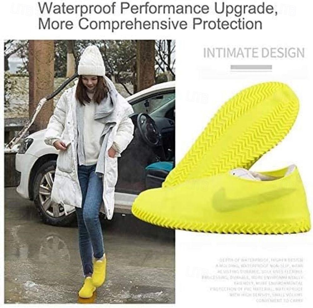 copriscarpe impermeabili, copriscarpe antiscivolo resistenti all'acqua, protezioni copriscarpe antipioggia in gomma siliconica per bambini, uomini, donne del 2025 a $4.99 –P5