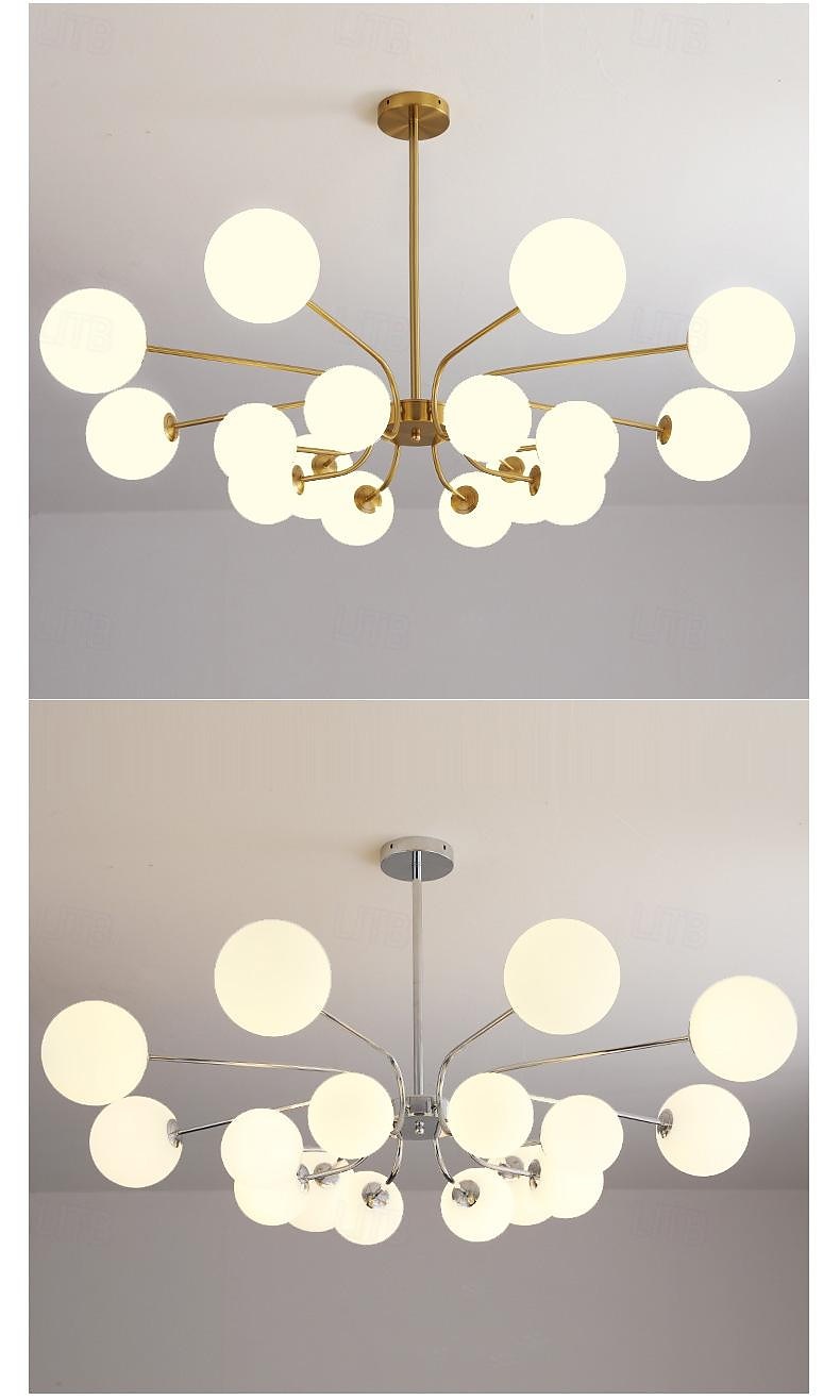 lampada a sospensione a led 90/115 cm 12/16 luci e27 nordico moderno sputnik illuminazione a sospensione della metà del secolo lampada da soffitto in metallo per cucina sala da pranzo soggiorno del 2025 a $499.99 –P8