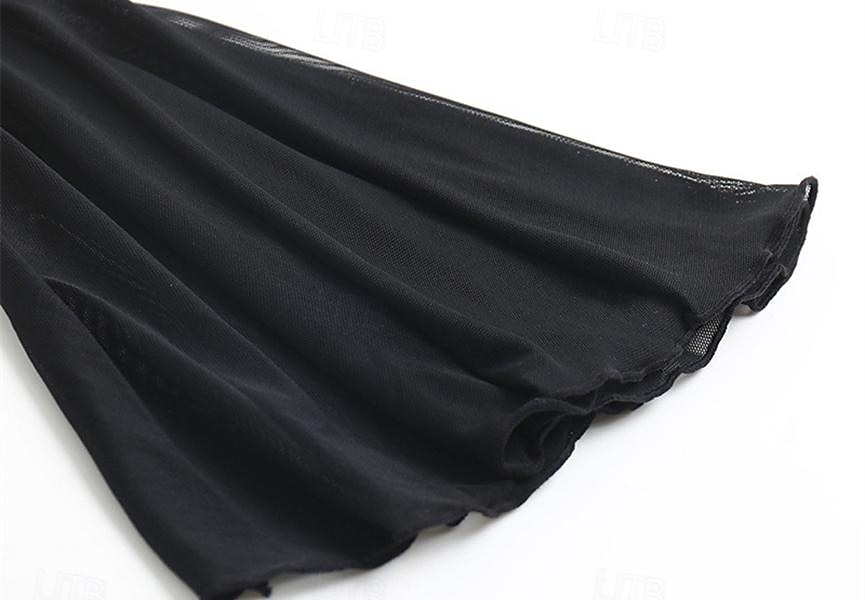 Latinamerikansk dans Topp Ren Färg Tvinning Tyll Dam Prestanda Träning Ärmlös Hög Polyester 2025 - $28.99 –P2