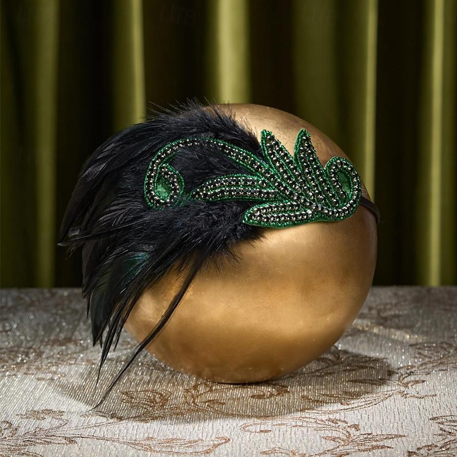 1920-as évek A nagy Gatsby Flapper fejpánt A nagy Gatsby Esküvői Vendég Gallér nélküli Női Mindszentek napja Farsang Álarcos mulatság Parti Álarcos mulatság Esküvői fogadás Felnőttek Hajszalag Minden 2025 - $16.99 –P10