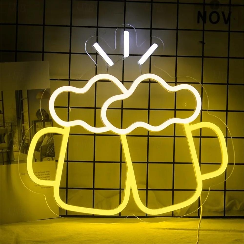 oktoberfest olutaika led valovalo kauppa baari ravintola hotelli koristevalo neon makuuhuone seinä keittiö henkilökohtainen sisustus yövalo usb 1kpl 2025 - $46.99 –P9