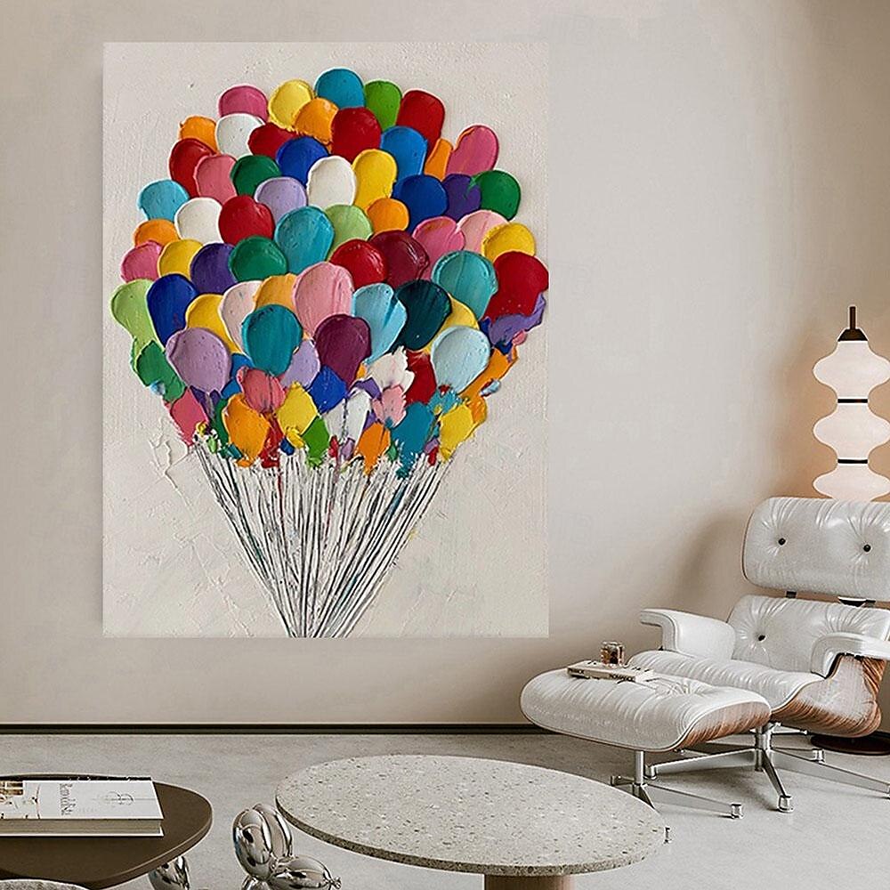 kleurrijke abstracte ballon olieverf handgeschilderde ballon olieverfschilderijen abstracte kunst schilderij muur kunst moderne canvas kunst schilderij voor woonkamer slaapkamer hotel bar 2025 - $116.99 –P7