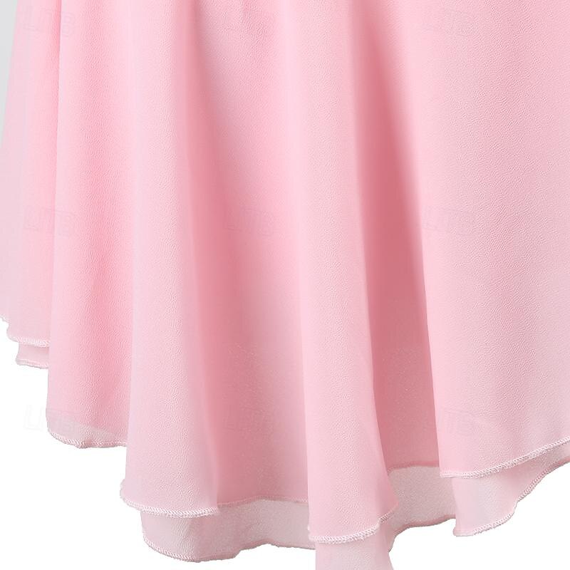 Eiskunstlaufkleid Damen Mädchen Eislaufen Kleider Rosa Patchwork Rückenfrei Gitter Spandex Hochelastisch Ausbildung Praxis Professionell Eiskunstlaufkleidung Klassisch Kristalle Langarm Eislaufen 2026 - $233.59 –P8