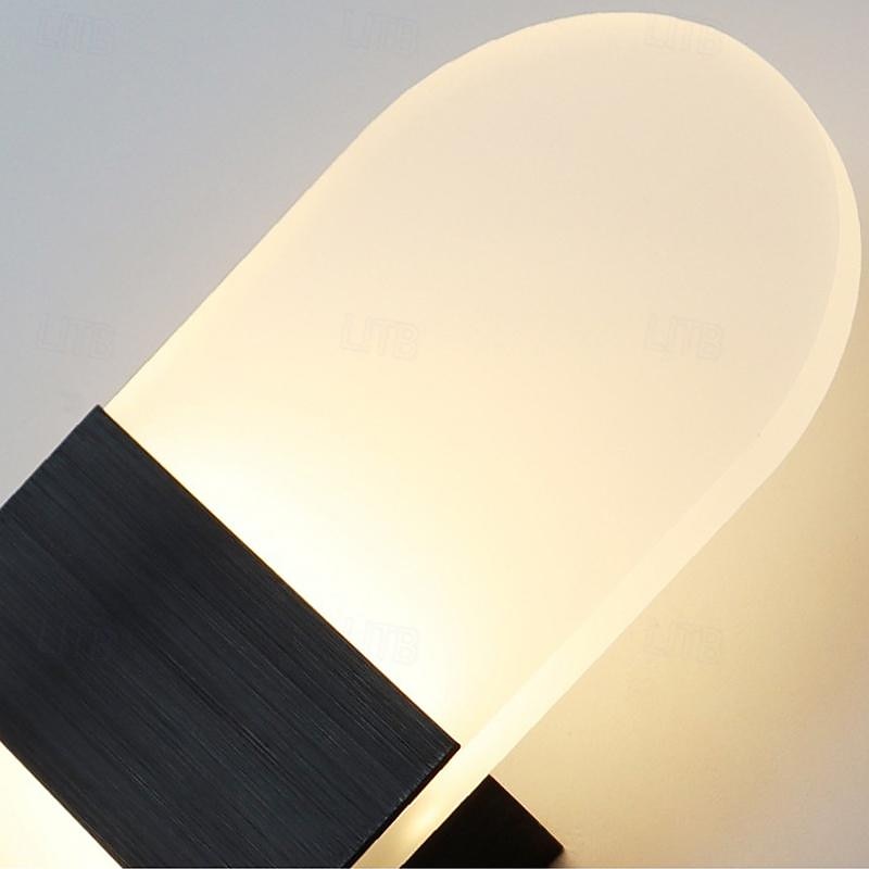 led nástěnné svítidlo 2barevný světelný zdroj 10cm 5w nordic style ip54 hliníková akrylová vnitřní nástěnná svítidla osvětlení do ložnice koupelna obývací pokoj chodby 85-265v 2026 - $33.99 –P8