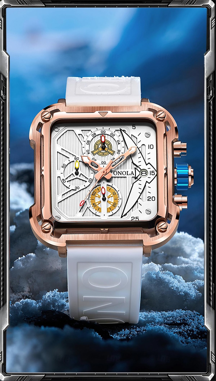 ONOLA Men Quartz Watch Creative Fashion Casual Wristwatch Luminous Calendar Waterproof Decoration Silicone Gel Watch 2025 - $52.99 –P8