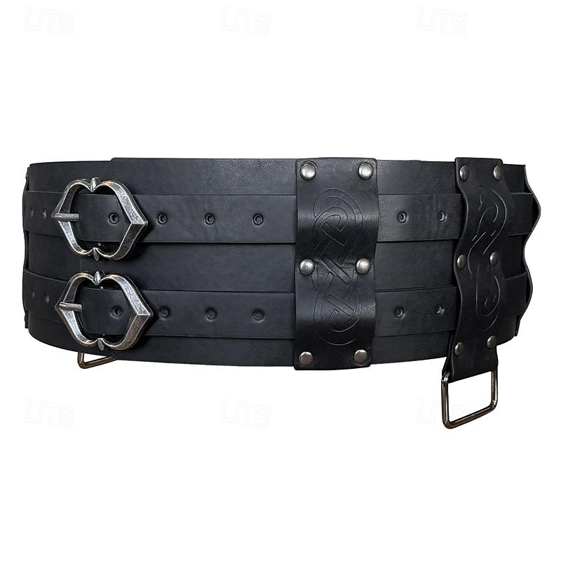 Retro Vintage Medieval Renaissance Masquerade Waist Belt Viking Celtic Knight Fancy Dress Men's Viking Carnival Masquerade Renaissance Fair LARP Ren Faire Adults' Waist Belt 2025 - $31.99 –P2