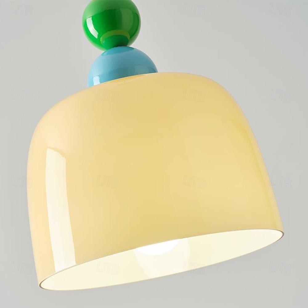 suspension led lumière 3 couleurs 19,5 cm 1 lumière créative en forme de chapeau lampe suspendue en verre abat-jour encastré plafonniers lustre de style minimaliste nordique étude de chevet chambre de 2025 ? $168.99 –P4