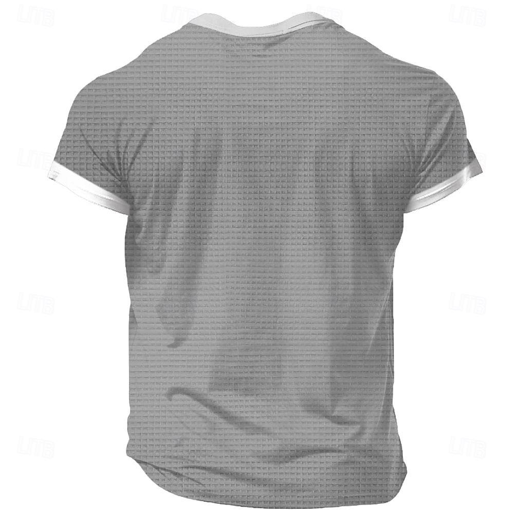 Férfi Križ Gofri ing Rövid ujjú póló 3D nyomtatás V-alakú Ing Napi Dizájn Utca Napi Fekete Királykék Szürke Nyár Tavasz Ruházat S M L XL XXL XXXL 2025 - $20.99 –P2
