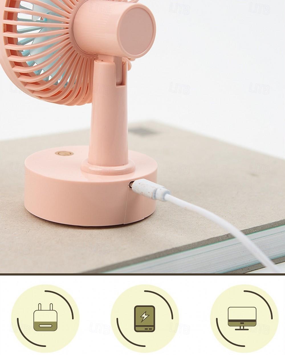 Mini Desktop Fan - Portable, Convenient Three-Speed Cooling Fan, Powerful Rechargeable Fan for Students, Home, Office, and Outdoor Use 2025 - $12.49 –P8