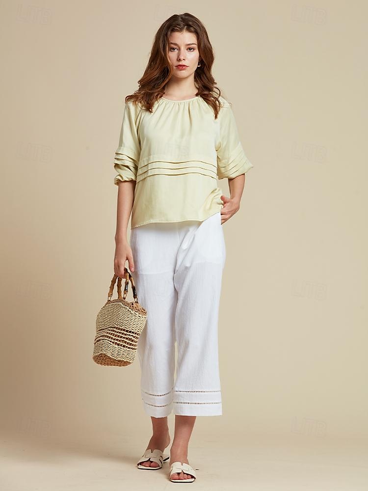 Per donna Borsetta Borsa di paglia Borsa a cupola Paglia Per eventi Spiaggia Viaggi Cerniera Manico in bambù Massima capacità Trasporto multiplo Tinta unica Color Block Marrone chiaro Beige del 2025 a $26.99 –P1
