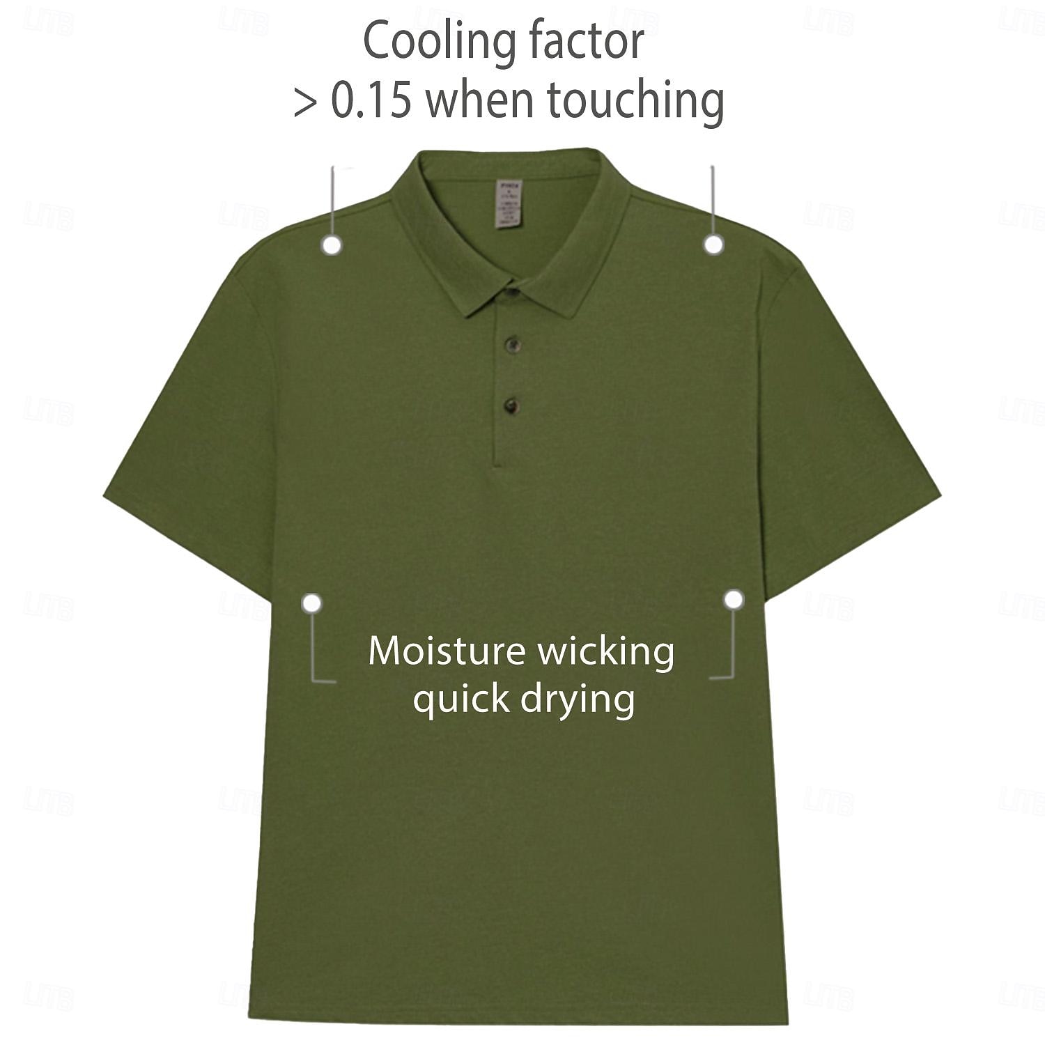 Poloshirt für Herren, Business, Freizeit, Revers, Kurzarm, modern, formell, einfarbig, Knopfleiste, Sommer, Marineblau, Blau, Grün 2025 - $23.99 –P2