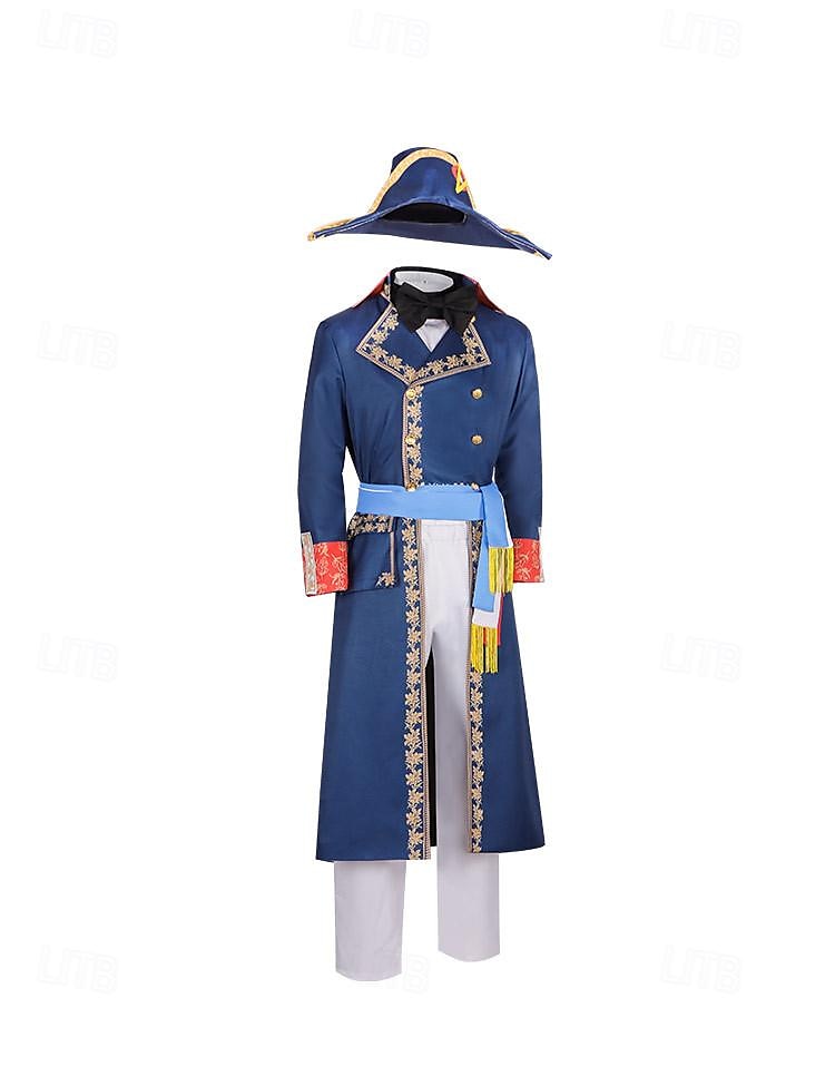 عتيق / معتق روكوكو العصر النابليوني معطف بنطلون ملابس نابليون ملابس تنكرية رجالي رويال عيد الرعب مهرجان حفلة تنكرية حفل / مساء كرنفال البندقية بالغين ربطة عنق معطف قميص 2026 - $108.99 –P6