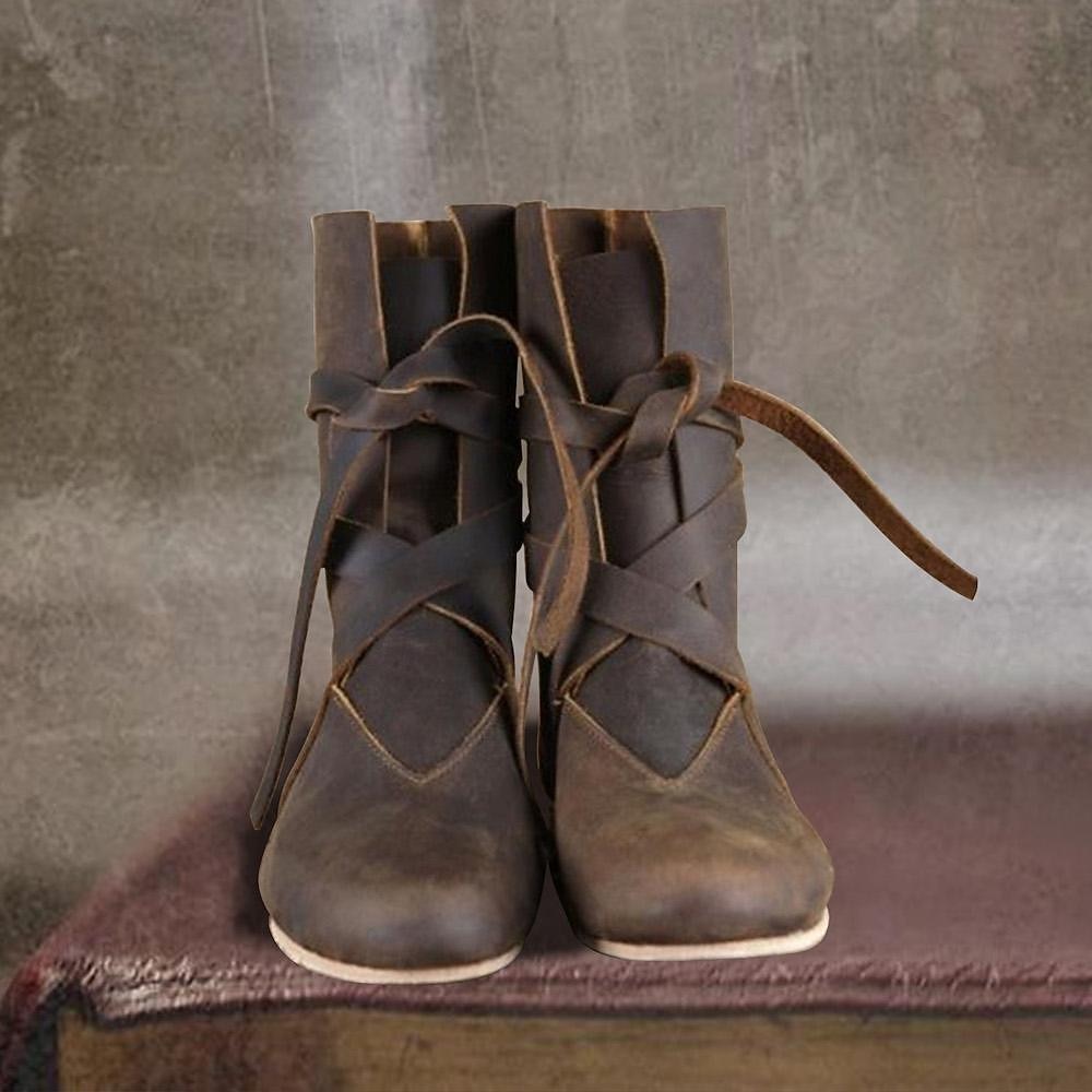 Retro Středověké Renesanční Boty Ploché jazzové boty Turn Shoes Pirát Viking Ranger Maškarní kostým Pánské Dámské Unisex Keltské Pirát předvečer Všech svatých Plesová maškaráda Večírek LARP Ren Faire 2025 - $50.99 –P3