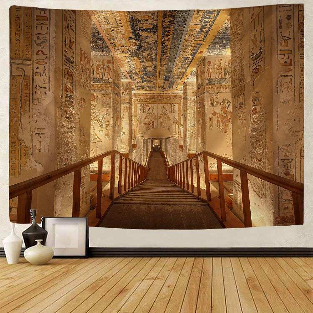 egipski piramida faraon wiszące gobelin wall art duży gobelin mural wystrój fotografia tło koc kurtyna strona główna sypialnia salon dekoracja bóg boskość 2026 - $20.99 –P6