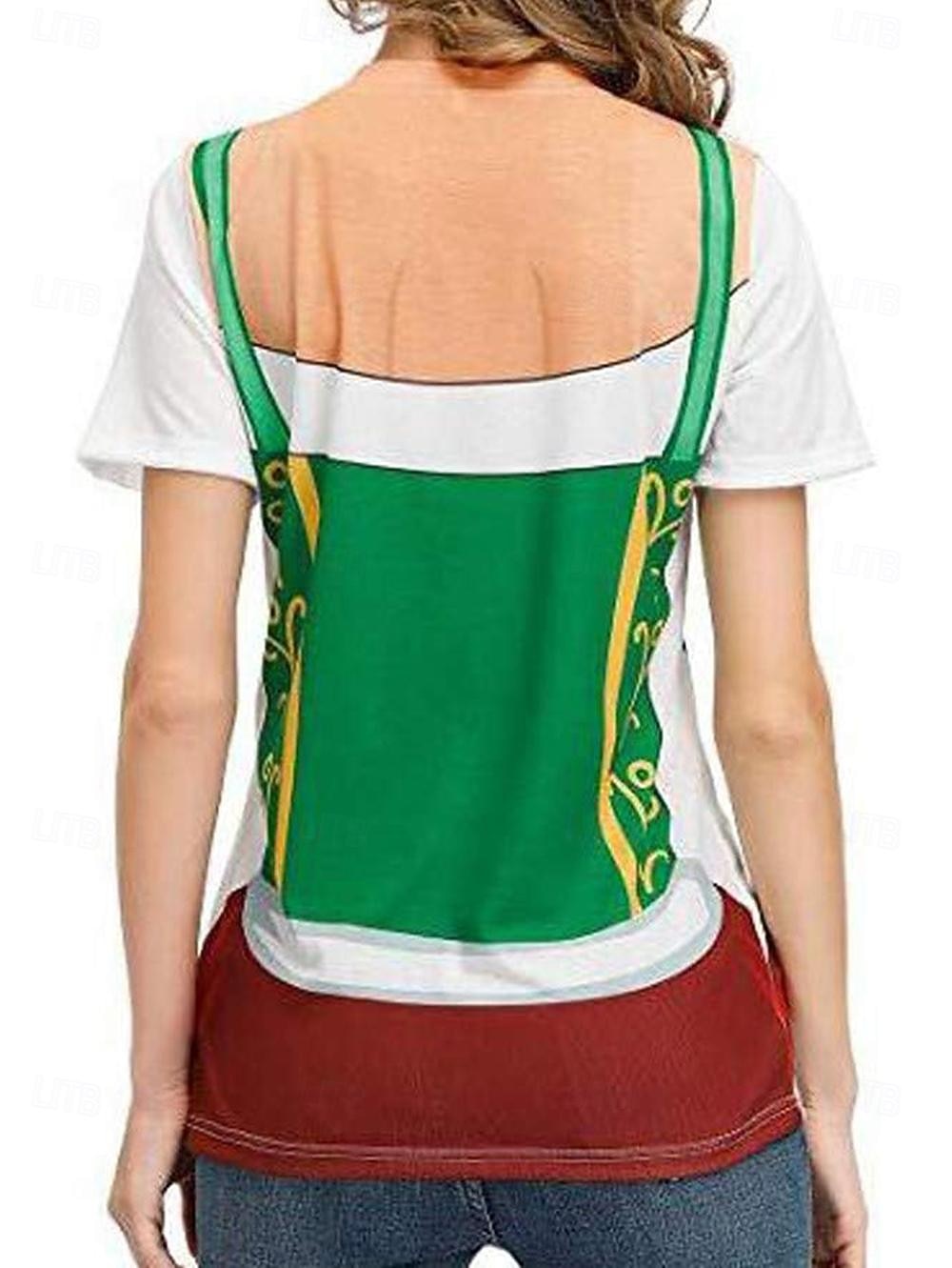 Trička Lederhosen 3D Bavorský Pouliční styl Trička Grafika pro Dámské Dospělé 3D tisk pro Karneval Pivo Oktoberfest Párty Běžné / Denní 2026 - $17.49 –P3