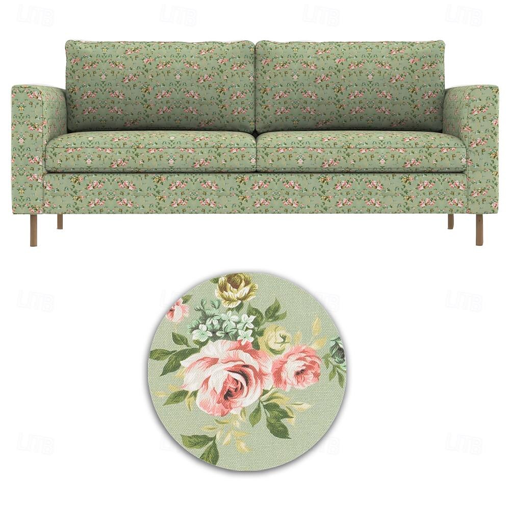 Capa de Sofá de 2 Lugares 3 Lugares 100% Algodão Capa Floral com Almofada de 2025 por $268.49 –P10