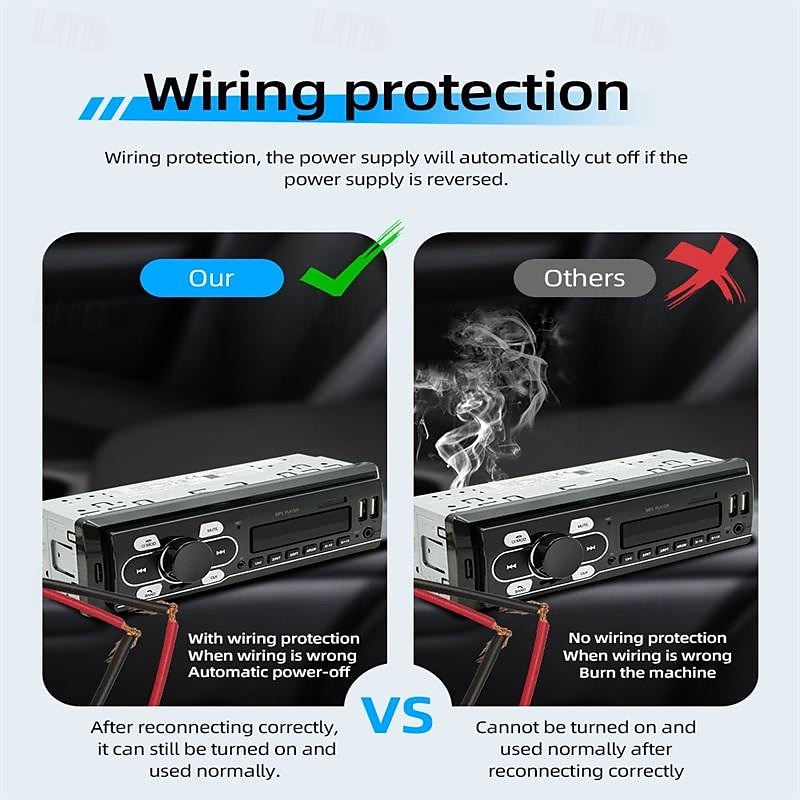 1din DAB 12V Car Radio Autoradio Bluetooth/FM/USB/SD/AUX-in Stereo AI Voice Colorful Lights In-dash Car MP3 Player D3300 2025 - $87.99 –P10