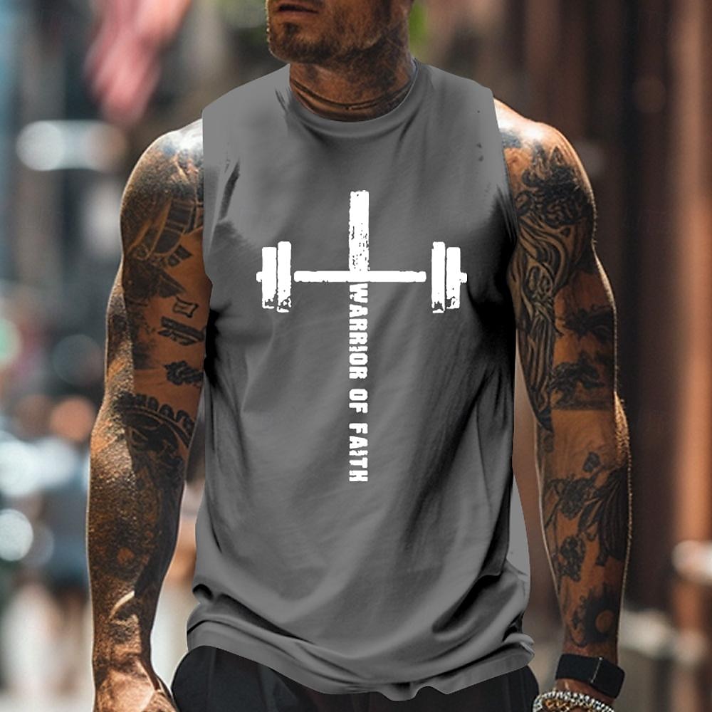 Męskie Ciężarek Kamizelka Top Bez rękawów Podkoszulek Druk 3D Półgolf Koszula Sport Moda Codzienny Siłownia Czarny Biały Khaki Lato Wiosna Odzież S M L XL XXL XXXL 2025 - AU $27.09 –P3