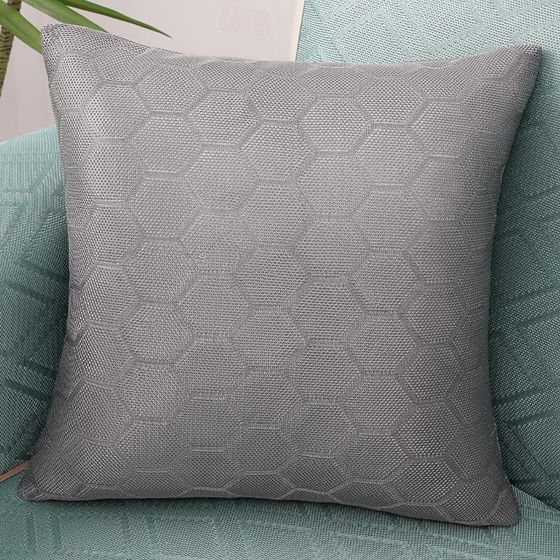 The New Double-Sided Ice Silk Pillow Geometric Hexagonal Summer Ice Back Pillow Sofa Living Room 2025 - $18.99 –P8