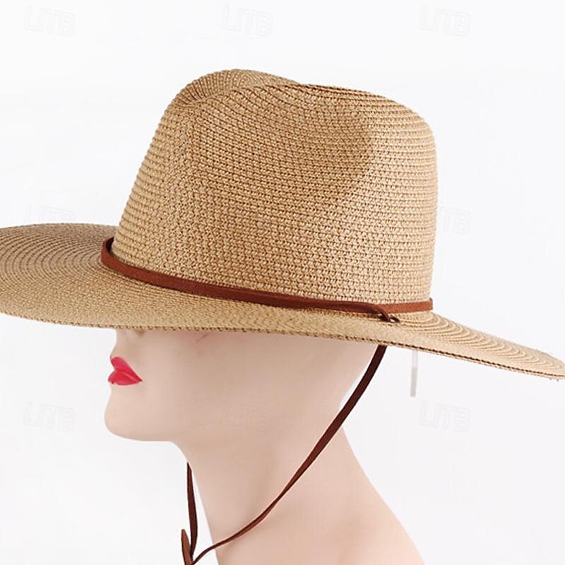 Damen Hut Strohhut Sonnenhut Tragbar Sonnenschutz Atmungsaktiv Strasse Täglich Wochenende Reine Farbe Einfarbig 2025 - $9.49 –P10