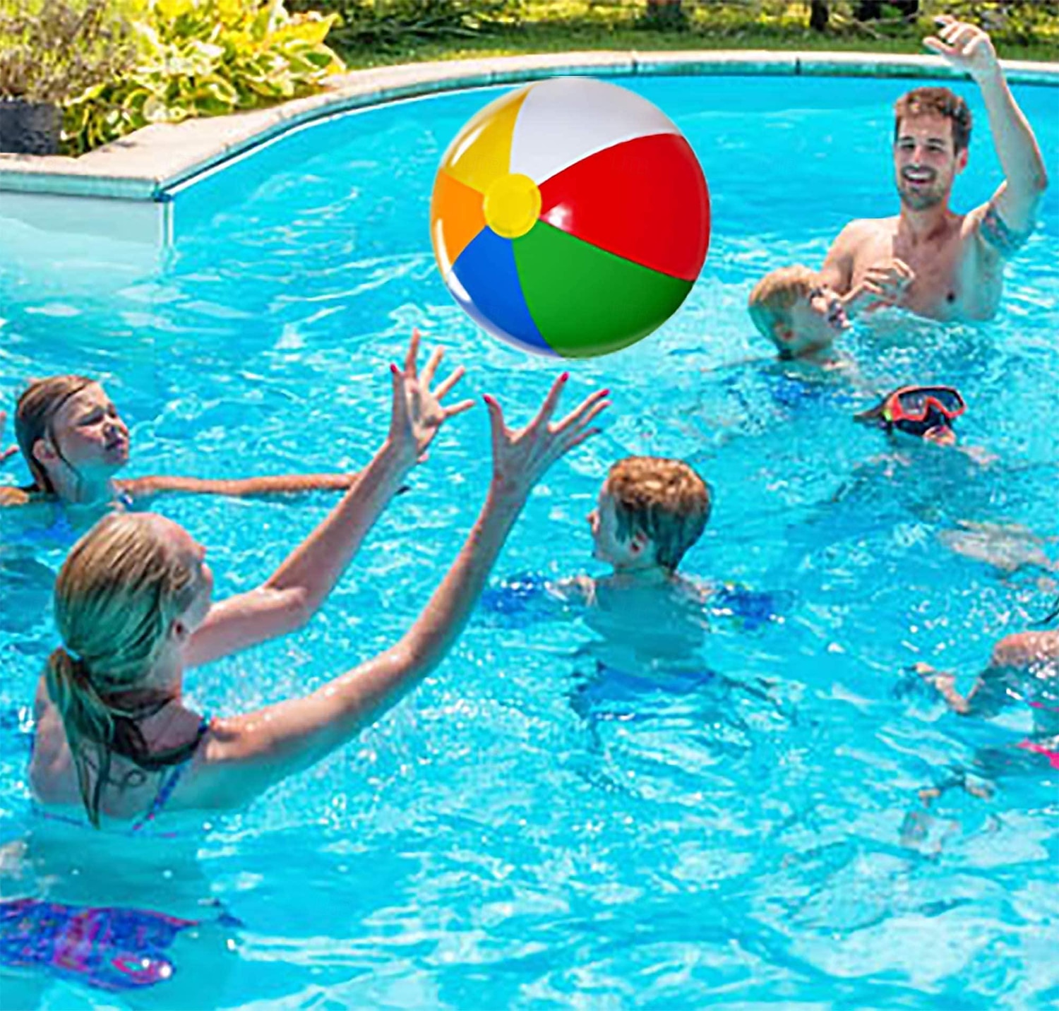 3 Pack 12" Inflatable Beach Balls for Kids - Toys & Toddlers, Pool Games, Toy Classic Rainbow Color 2025 - $14.49 –P3