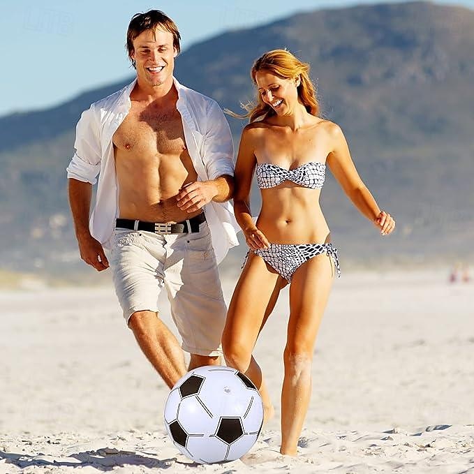 5 deler oppblåsbar badeball 15 tommers badeballer for barn gutter jenter voksne sommer strand svømmebasseng fest favor (fotballstil) 2025 - $16.99 –P8