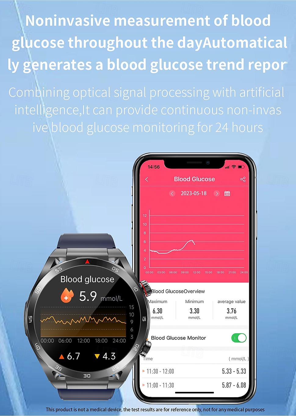 iMosi ET450 Smart Watch 1.39 inch Smartwatch Fitness Running Watch Bluetooth ECG+PPG Temperature Monitoring Pedometer Compatible with Android iOS Women Men Long Standby Hands-Free Calls Waterproof IP 2025 - $71.99 –P12