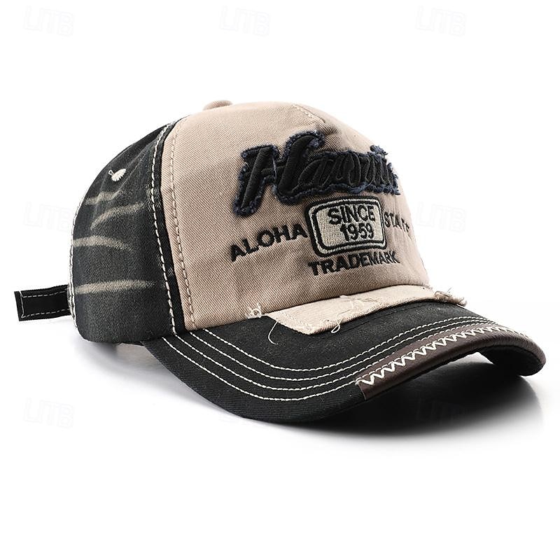 Per uomo Cappellino da baseball Cappello da sole Cappello da camionista Rosso Verde Cotone Collage Con ricami Di tendenza Informale Strada Giornaliero Alfabetico Regolabile Crema solare Traspirante del 2025 a $9.49 –P6