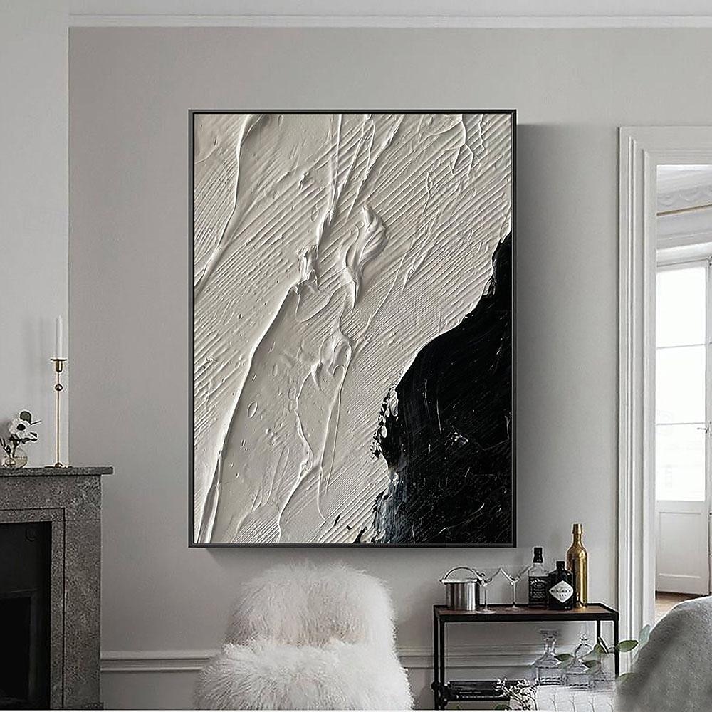 Large handmade Abstract texture oil painting hand painted Wall Art  Texture oil painting Wall Art Black and White Abstract Lady Painting Modern  Wall Art black white painting  Wall Art 2026 - $101.99 –P11