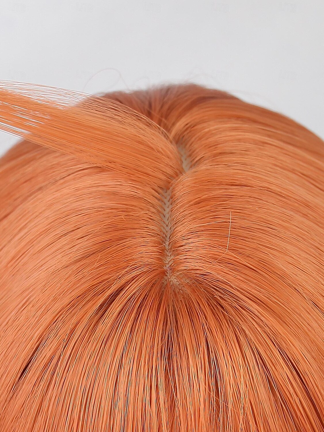 Perucas sintéticas Onda Profunda Franja Lisa Peruca 22 polegadas Ruivo Cabelo Sintético Mulheres Laranja de 2026 por $20.99 –P4
