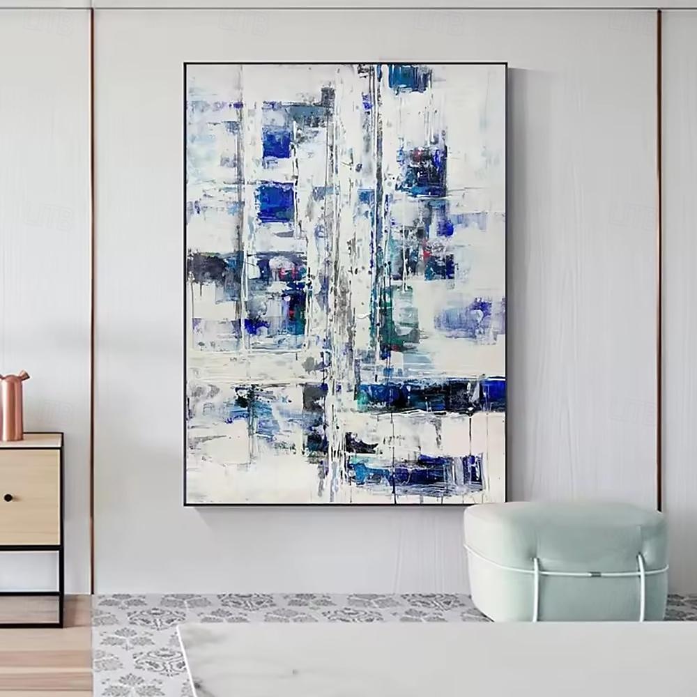 met de hand gemaakt olieverfschilderij canvas muurkunstdecoratie modern abstract voor huisdecor gerold frameloos ongerekt schilderij 2025 - $41.99 -P4