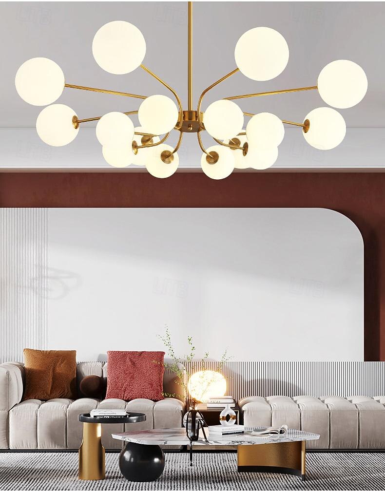 lampada a sospensione a led 90/115 cm 12/16 luci e27 nordico moderno sputnik illuminazione a sospensione della metà del secolo lampada da soffitto in metallo per cucina sala da pranzo soggiorno del 2025 a $499.99 –P2