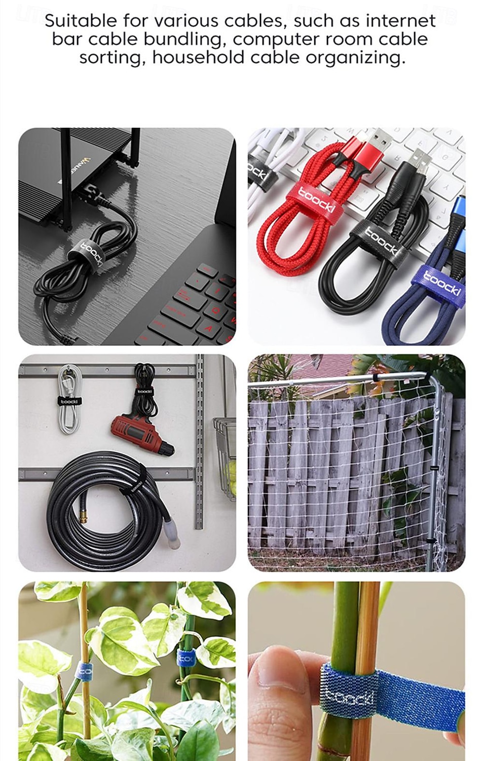 Velcro Tape Nylon Self-adhesive Binding Tape Data Cable Power Cable Organizer Tape 2025 - $11.99 –P6