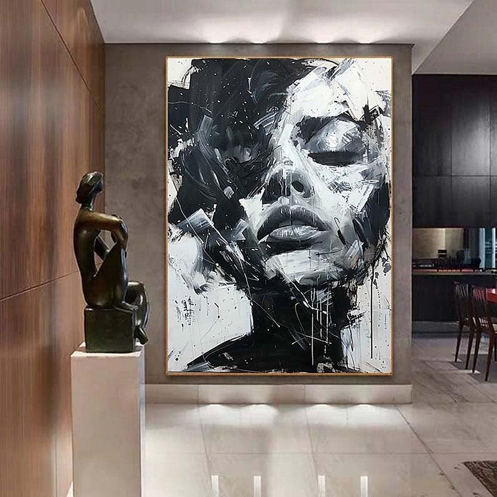 abstrakte Dame Malerei handgemalte Frau Gesicht Ölgemälde Kunstwerk Frau Leinwand Dekor handgemalte Wandkunst Frau Meer Sturm Leinwand Ölgemälde Kunst gesichtslose Porträt Malerei nackt Ölgemälde 2025 - $125.99 –P6
