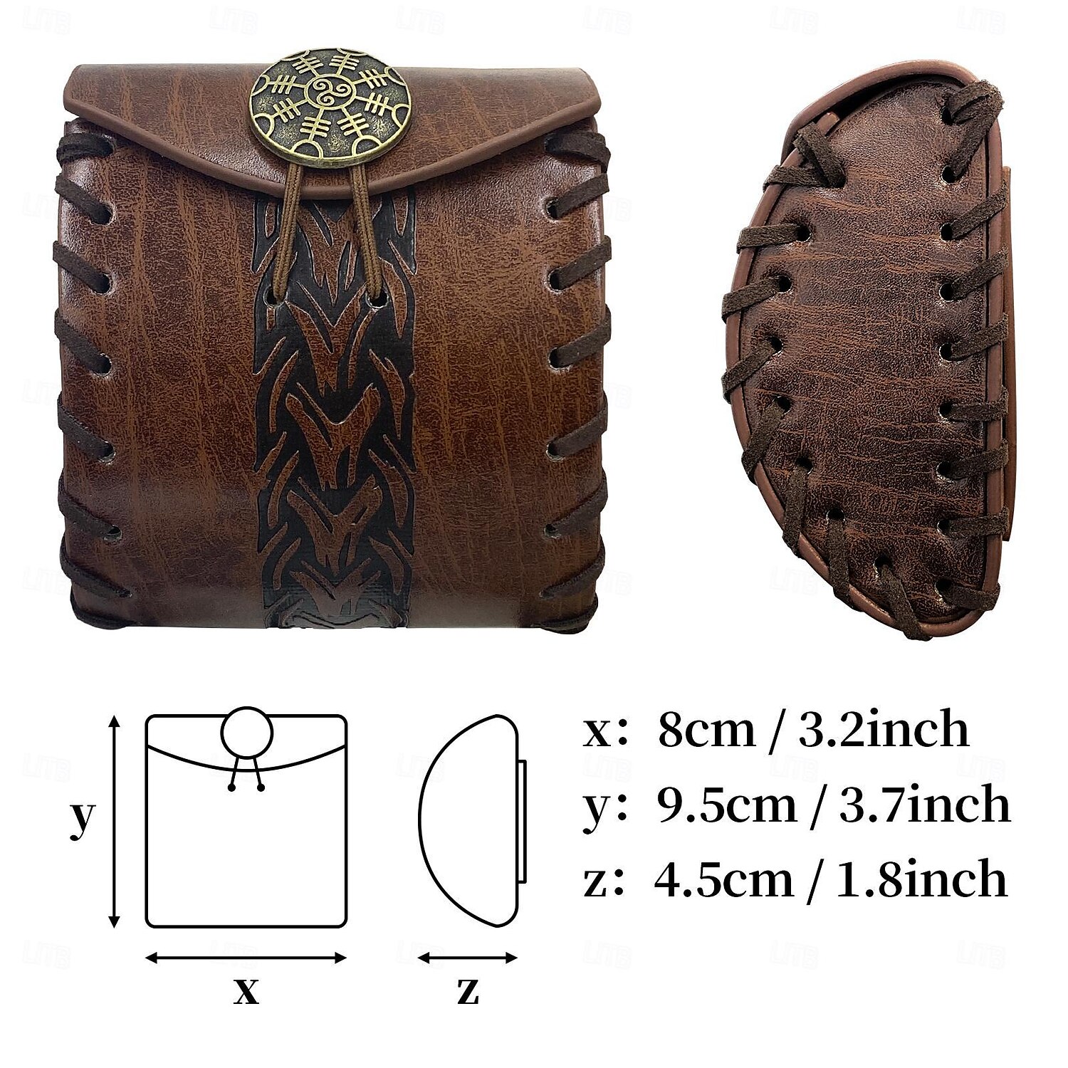 Punk y gótico Medieval siglo 17 bolsa Bolsa de cinturón Bolsa de dados caballero celta élfico Hombre Mujer Unisexo Celta Vikingo Carnaval Mascarada Víspera de Todos los Santos Mascarada Adulto Maleta 2025 - $19.49 –P16